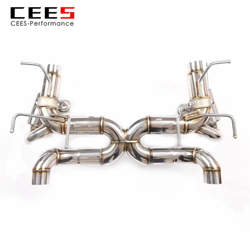 CEES Catback Exhaust for Ferrari 458 SC/SP 4.5 2013-2016 Stainless Steel Exhaust Pipe Valve Muffler Automobile Exhaust System