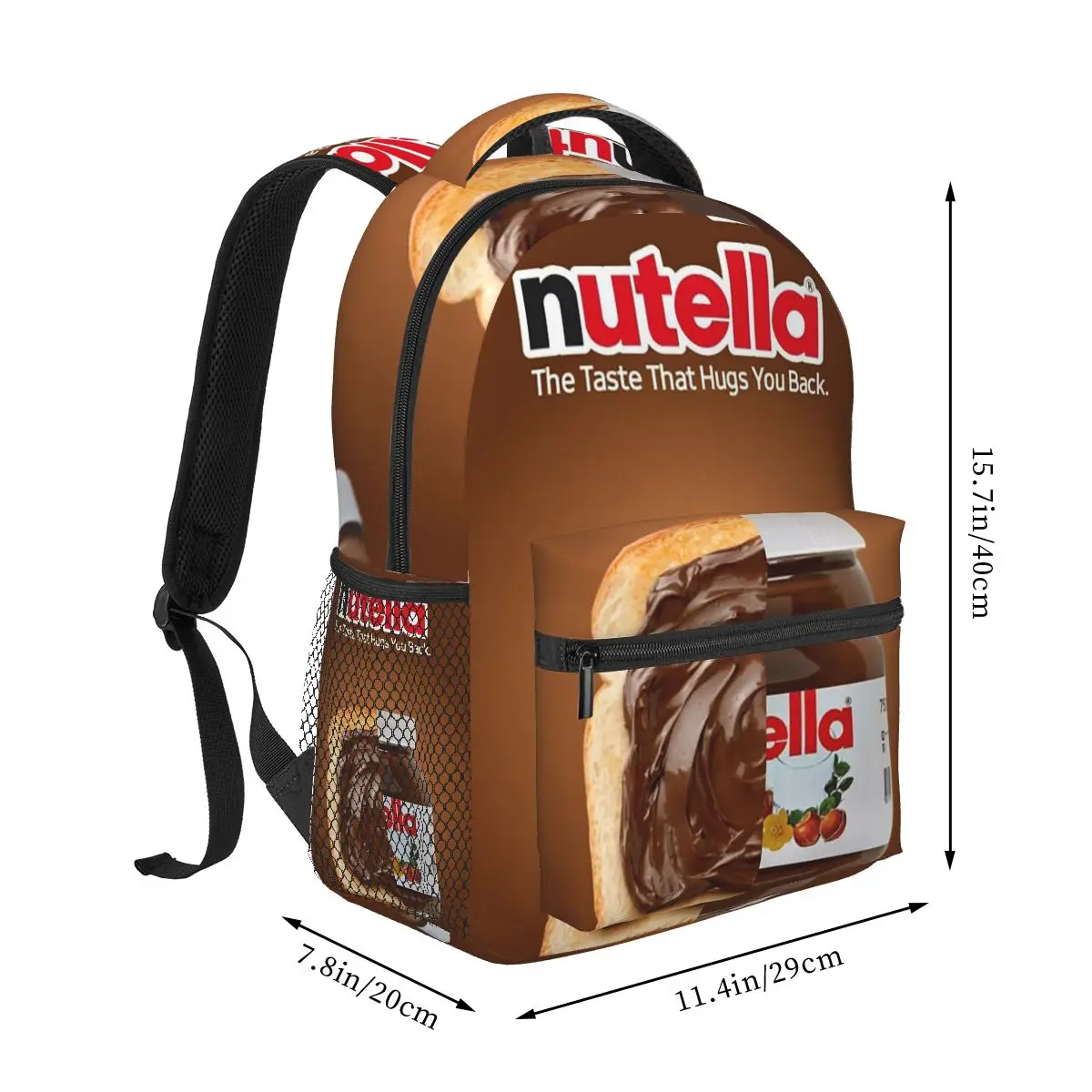 حقائب ظهر Nutella Cutie للأولاد والبنات حقيبة كتب للأطفال حقائب مدرسية كرتونية للكمبيوتر المحمول حقيبة كتف بسعة كبيرة #2