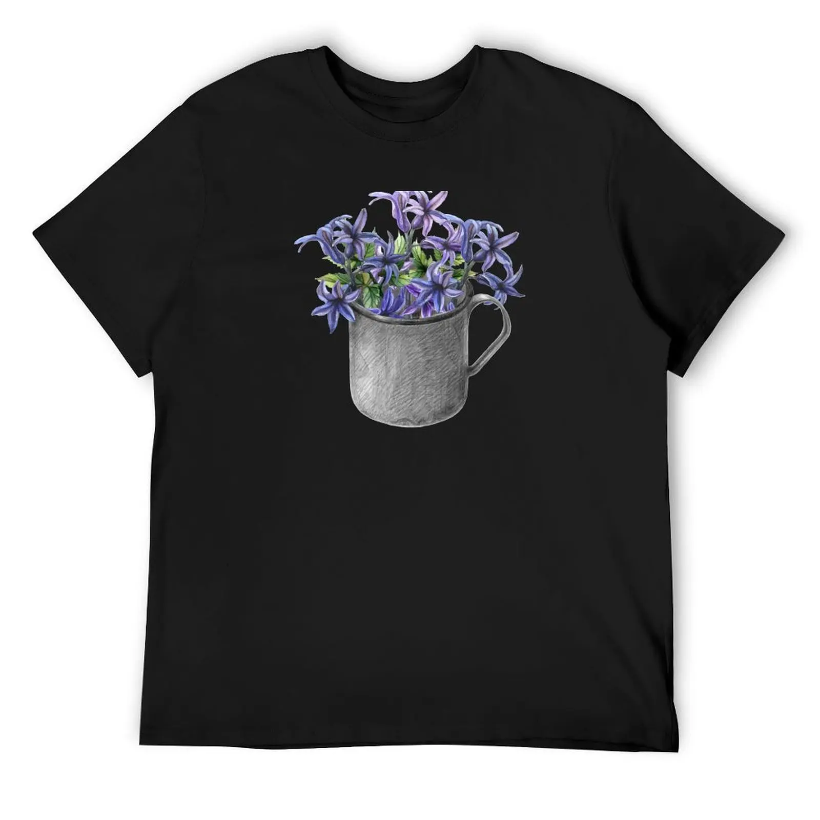 Hyacinth flowers in a mug T-Shirt new edition quick drying Aesthetic clothing oversized t shirts for men