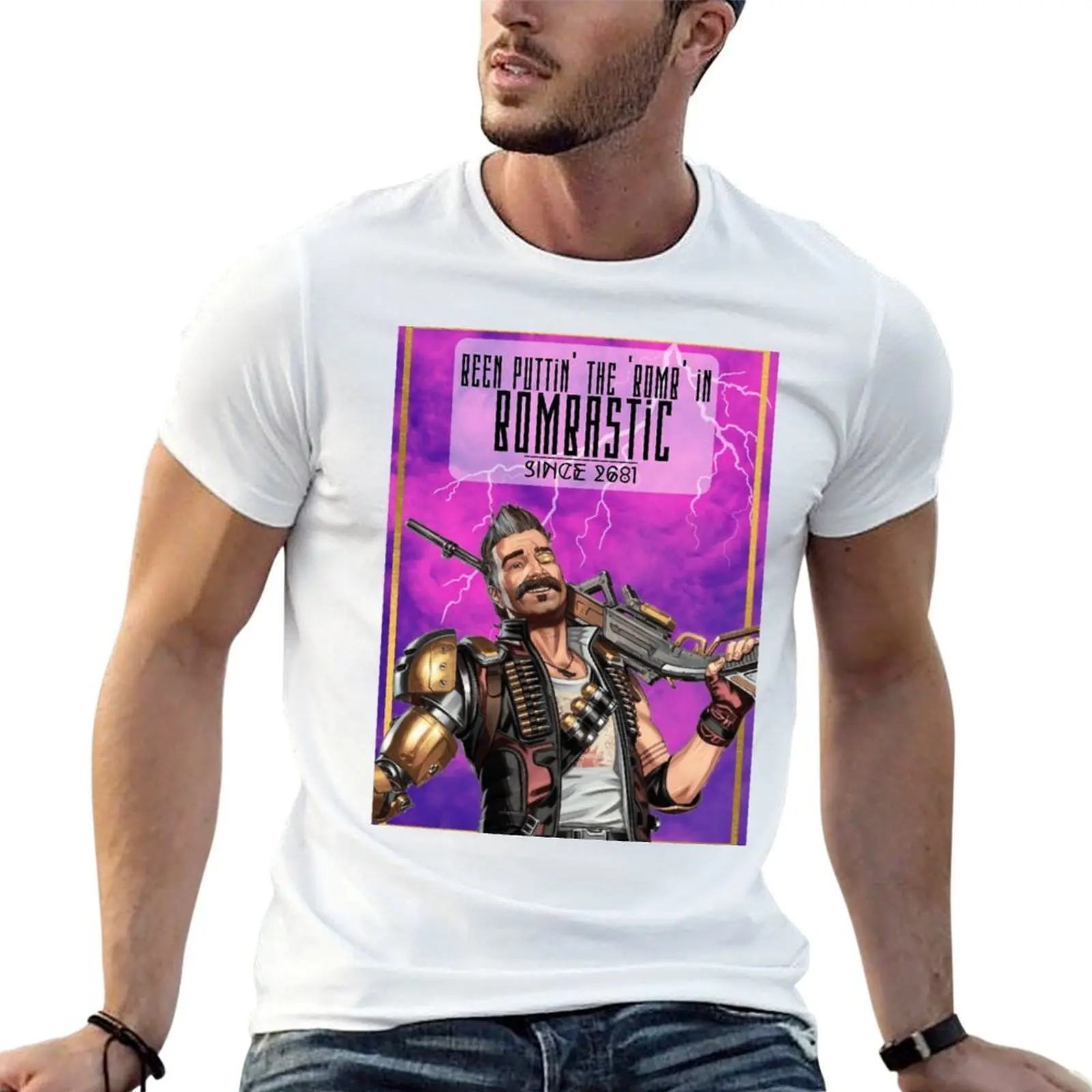 

Apexs Legends Fuse Print T-Shirt man tshirt man t shirt luxury t shirts for man graphic vintage T-shirt