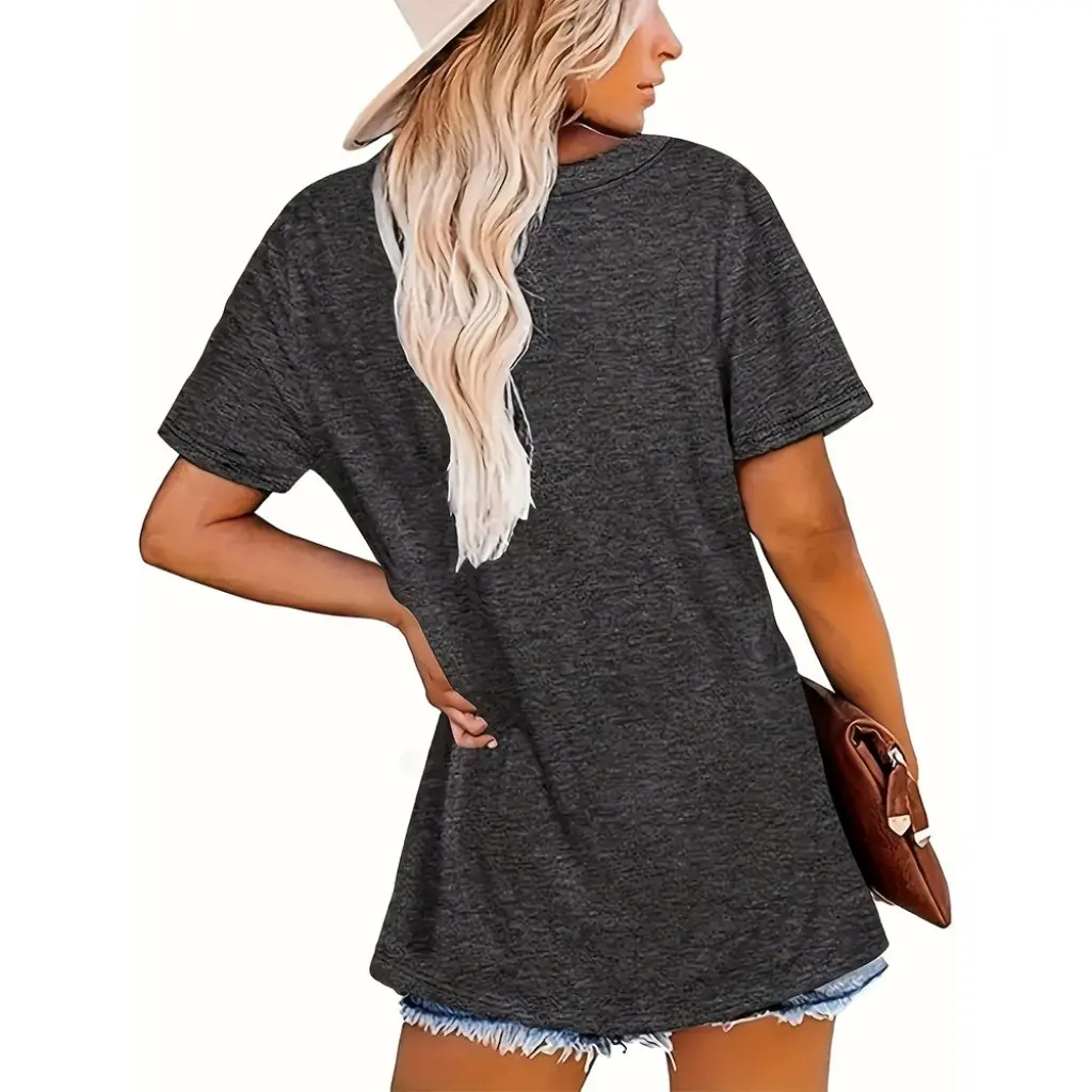 

CARNEY CARNEY Women's Retro Myth Moon Print Casual Loose round Neck Short Sleeve T-Shirt European American Style Clothing