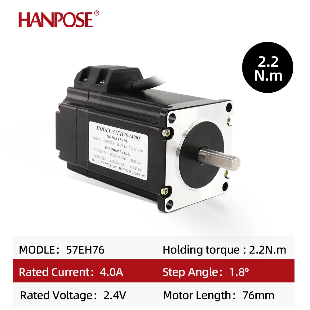 NEMA23 Stepper Servo Motor 4.0A 2.2N.m 57EH76-0830 + CL57 Closed Loop Servo Drive CNC Controller Kit Step Motor