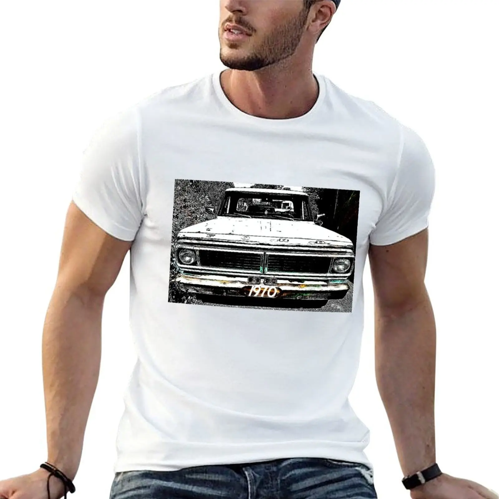 My 1970 F One Hundred T-Shirt blue archive plain mens clothes