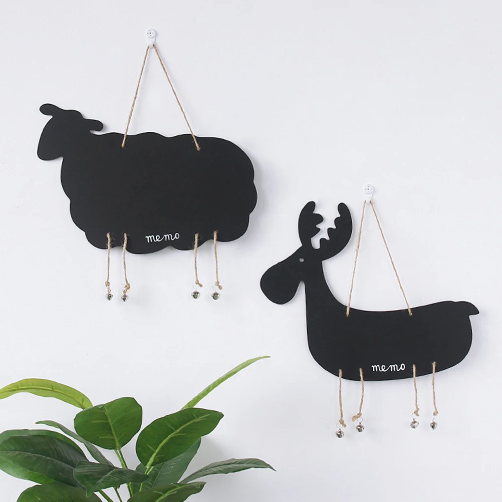 

Wooden Message Blackboard Double-Sided Hanging Wall Decor Sign Home Ornament Chalkboard Pendant Giraffe Design