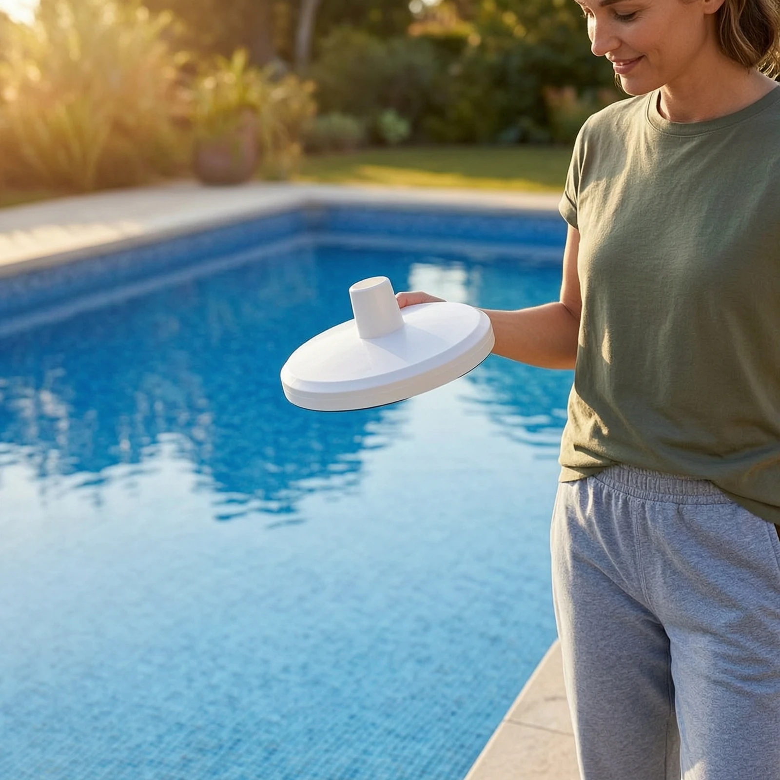 Pool Skimmer Vacuum Plate Round Skimmer Vacuum Plate Sturdy Resistant