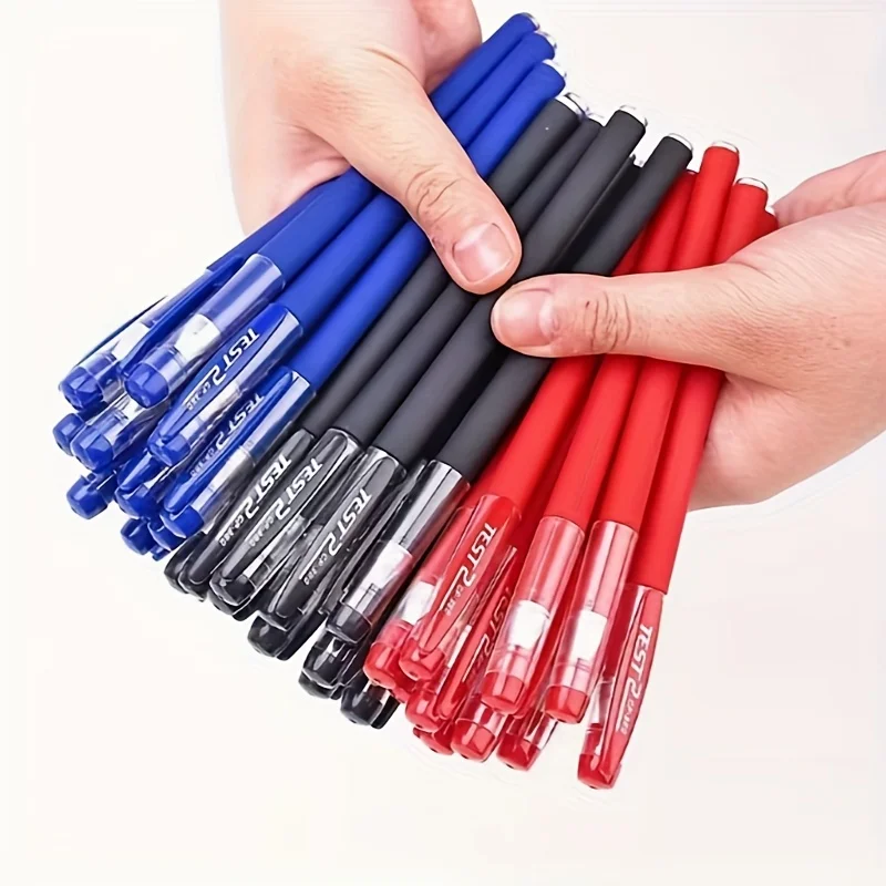 12/24pcs 0.5mm Gel Pen, GP380 High-End Ink Roller Ball Pen, Smooth and Continuous Writing, Suitable for Students, Office, Exam