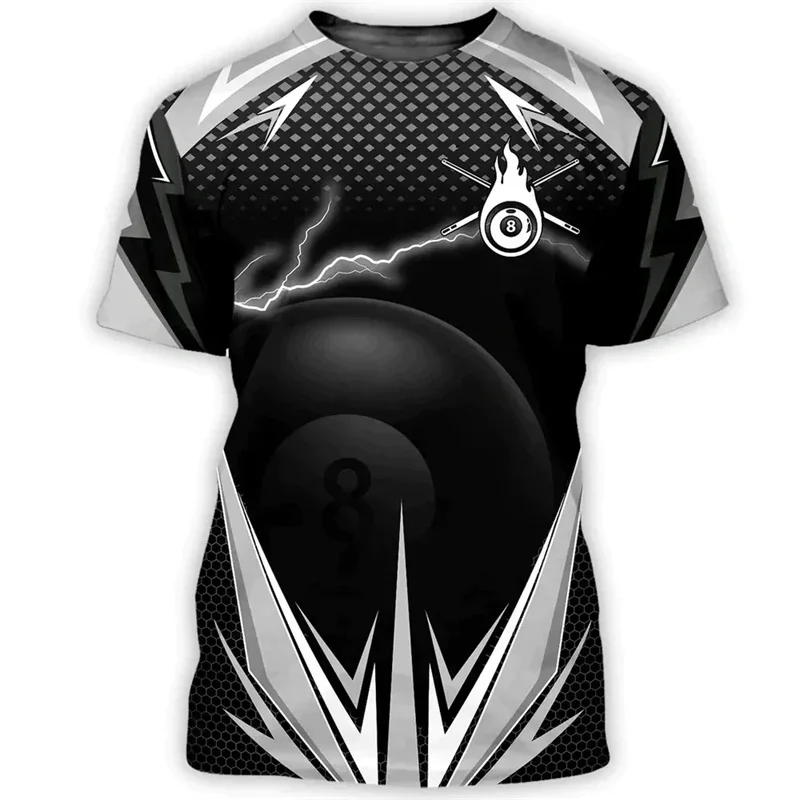 1 Piece Custom Your Picture Snooker 3D Printed T-Shirt Billiards League Sports T Shirt For Men Casual Streetwear Mens Designer C