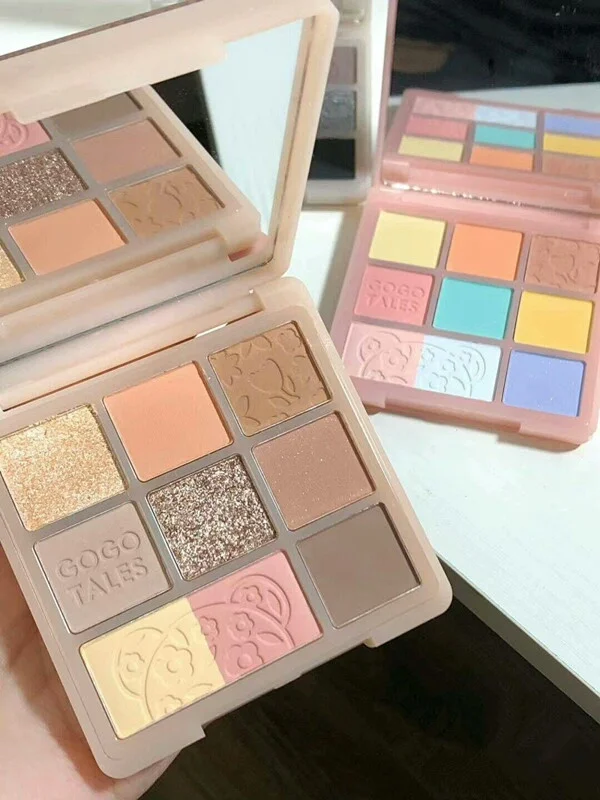 Gogotales Quicksand Bear Eyeshadow Palette Matte Earth Milk Tea Color Makeup Blush Highlight Integrated Make Up Palette