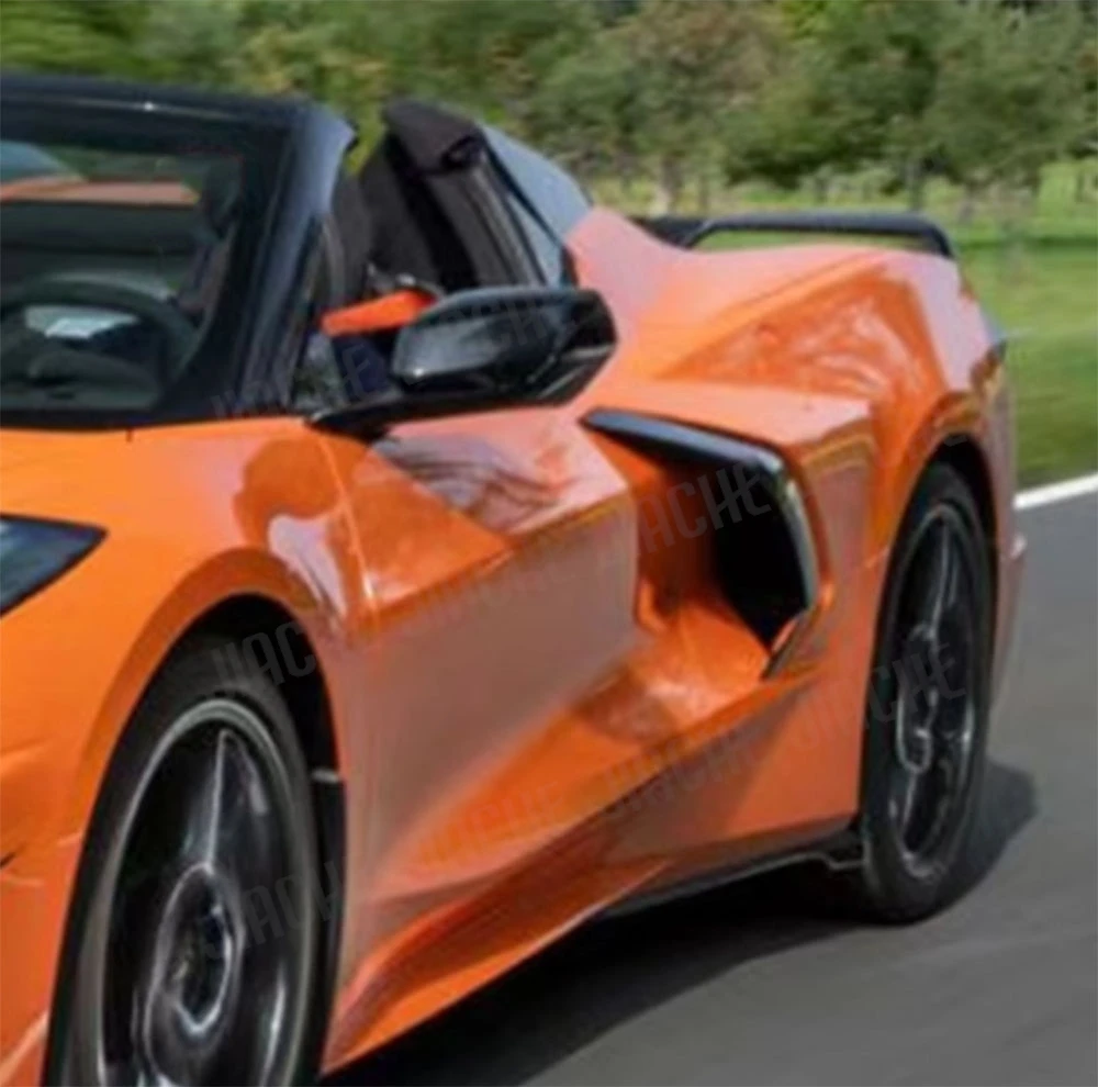 

Сухая накладка на дверную ручку автомобиля из углеродного волокна, аксессуары для Chevrolet Corvette C8 2020-2021, декоративные аксессуары