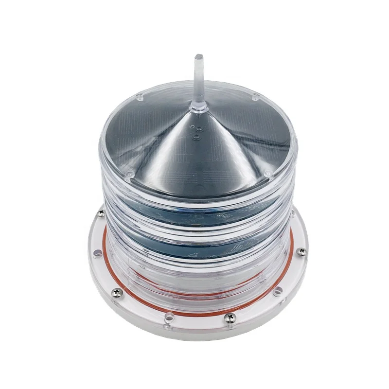 White Color Light Source and Base Solar Led Beacon Indicate Light Marine Boat Light Yacht Lantern