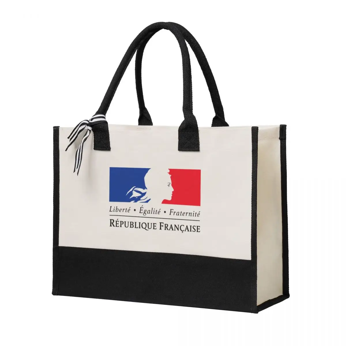 

Canvas Gift Shopping Bag Symbol Of The French Government Canvas Large Capacity Bag Customizable Quality Gifts