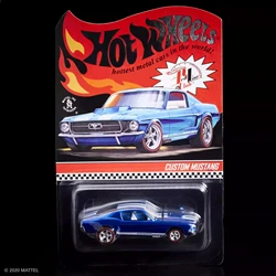 Hot Wheels Cars RLC custom mustang Electroplating Blue 1/64 Metal Die-cast Model Toy Vehicles