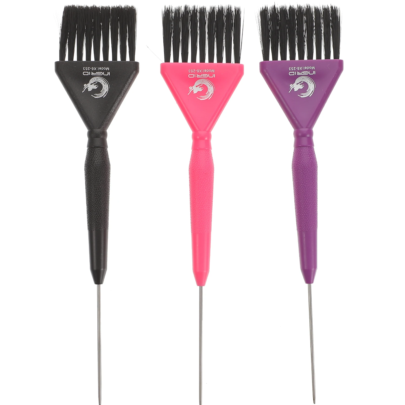 

3 Pcs Hair Dye Brush Color Comb Tint Applicator Salon Quality PC Material Ultra Bristles Even Spread Durability