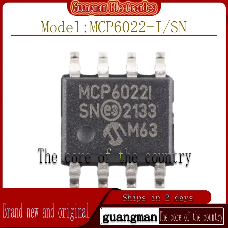 

30PCS MCP6022-I/SN Brand New Authentic SOP8 10MHz dual operational amplifier chip