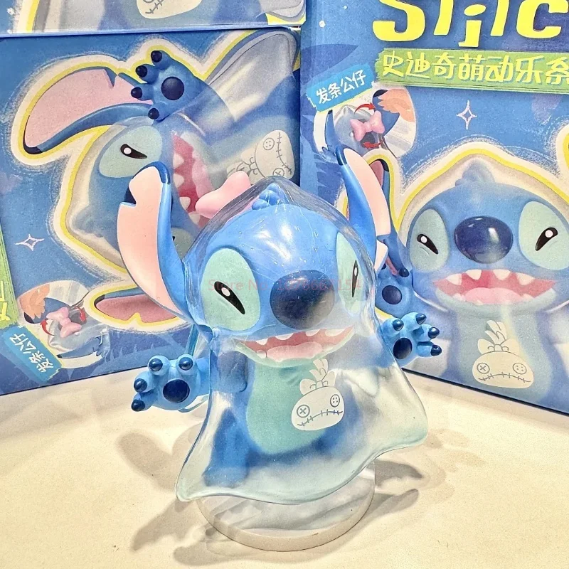 Disney Disney Stitch Cute Series Blind Box Clockwork Doll Anime Kawaii Model Toys Collection Decoration Ornament Birthday Gift