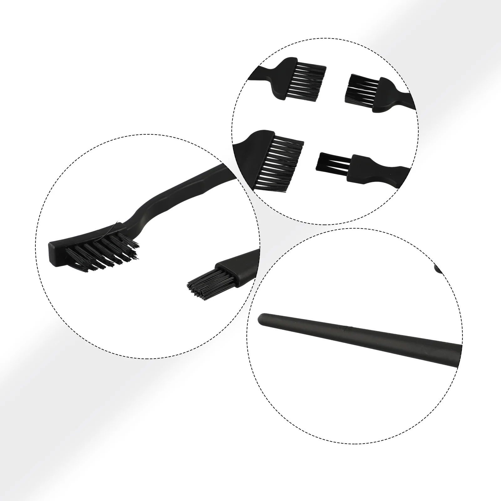 Anti-Static Brush Kit Anti-Static Cleaning Brush Sensitive Electronic Components Conductive PA Bristles Conductive PP Handle