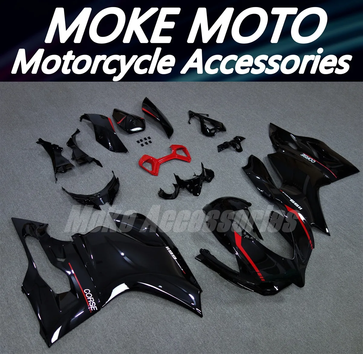 

Moke moto Motorcycle Fairings Kit Fit For Panigale 899 1199 2012 2013 2014 Bodywork Set Abs High Quality Injection Red Black New