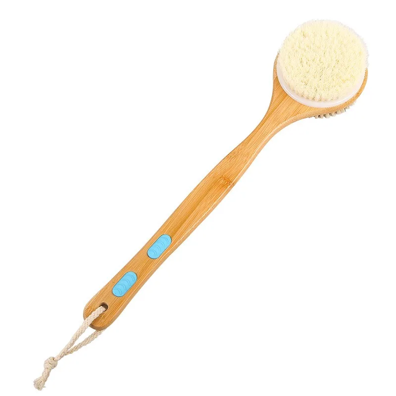 For bristle double-sided bath brush, long handle does not ask for back mud rubbing artifact
