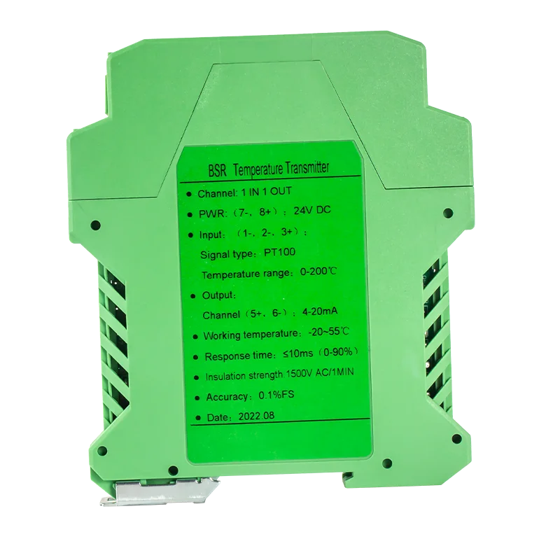 Transmissor de temperatura RTD 4-20mA 0-10V 0-5V 1-5V RS485 PT100 Conversor de sinal de temperatura 0-100 ℃   0-500 ℃   0-300 ℃   -50-200 ℃