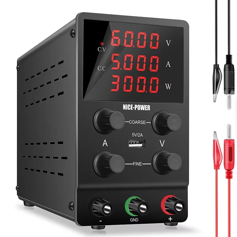 Power Sps605 60V 5A Black Lab Dc Power Supply الجهد والتيار القابل للتعديل