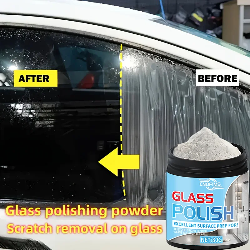 Aluminum Oxide Polishing Powder Premium Glass Polish - Professional Car, Bathroom and Mirror Cleaning, Quickly Restore Crystal C