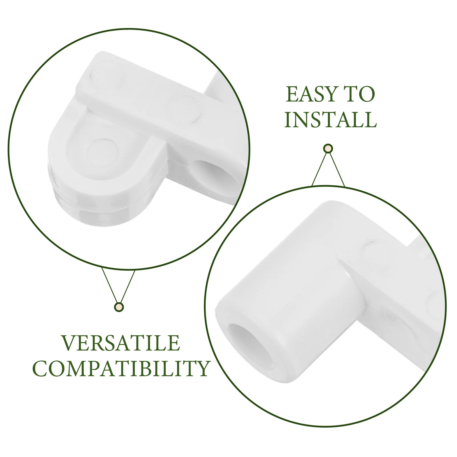 24Pcs Universal Window Screen Clips High Strength White Plastic Fast Installation Secure Mesh Holder Replacement Window Screen