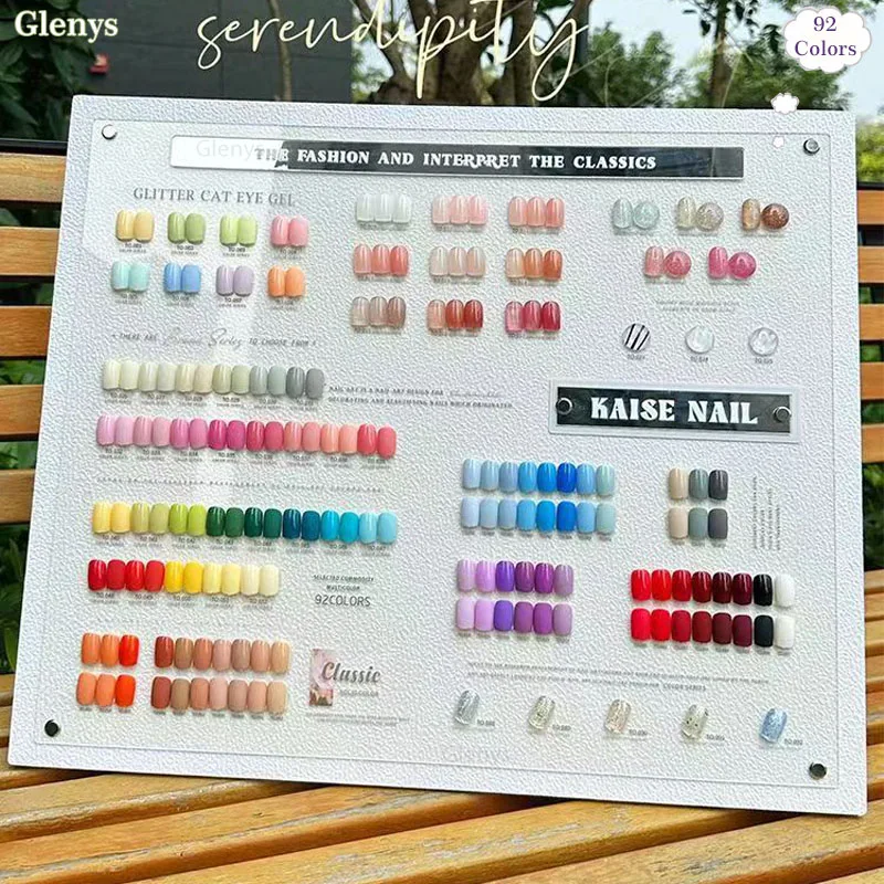 Glenys92 Sekaishe gel nail polish polishing set UV LED gel varnish nail salon with color card nail art set wholesale 15ML