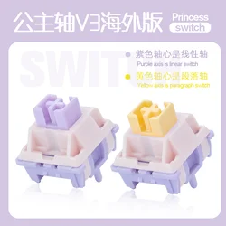 MMD Princess Switch V4 V3 V2 Linear Tactile Lubricated HIFI Sound Hot Swap Kits Accessories Mechanical Keyboard Gaming Switches