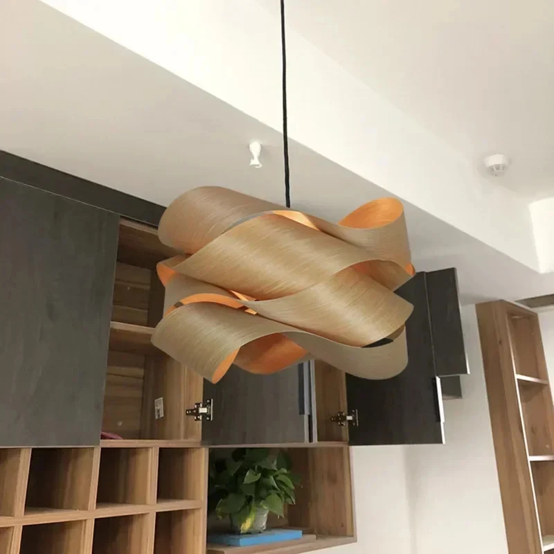 Orange Twisted Leaf Pendant Light Abstract Irregular Shade Kitchen Dining Cafe Hanging Ceiling