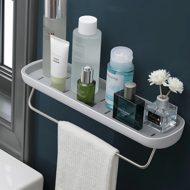 

Wall Mount Bathroom Shelves, Shampoo Shower Storage Rack, Towel Holder, Kitchen Organizer, Toilet Accessories