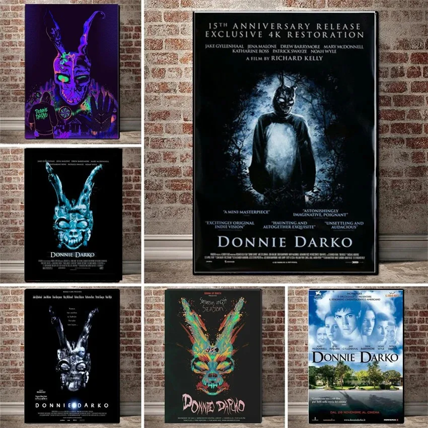 Donnie Darko Horror Blacklight Movie Retro Characer Canvas Painting Posters and PrintsWall Art Picture for Living Room No Frame