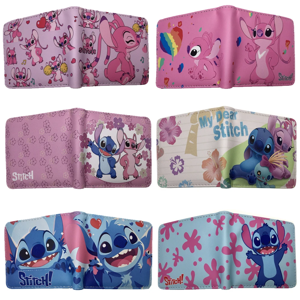 

Disney Stitch Children Wallets Exquisite Patterns Cartoon Cute Simple Fashion Convenient PU Leather Coin Purse Birthday Gifts