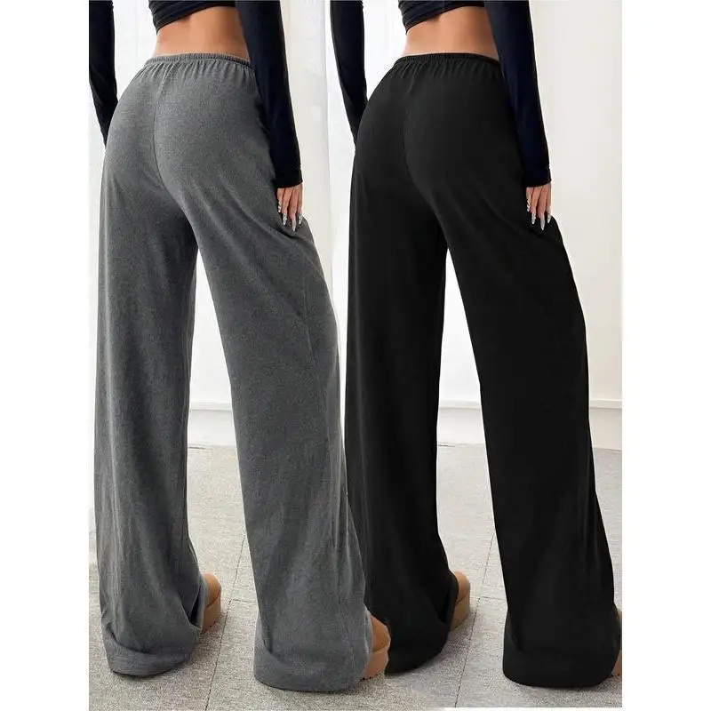 Women's Casual Comfy Drawstring Waist Sweatpants Harlan Style Neutral Fit Other Material 100% Spring Season Fashion