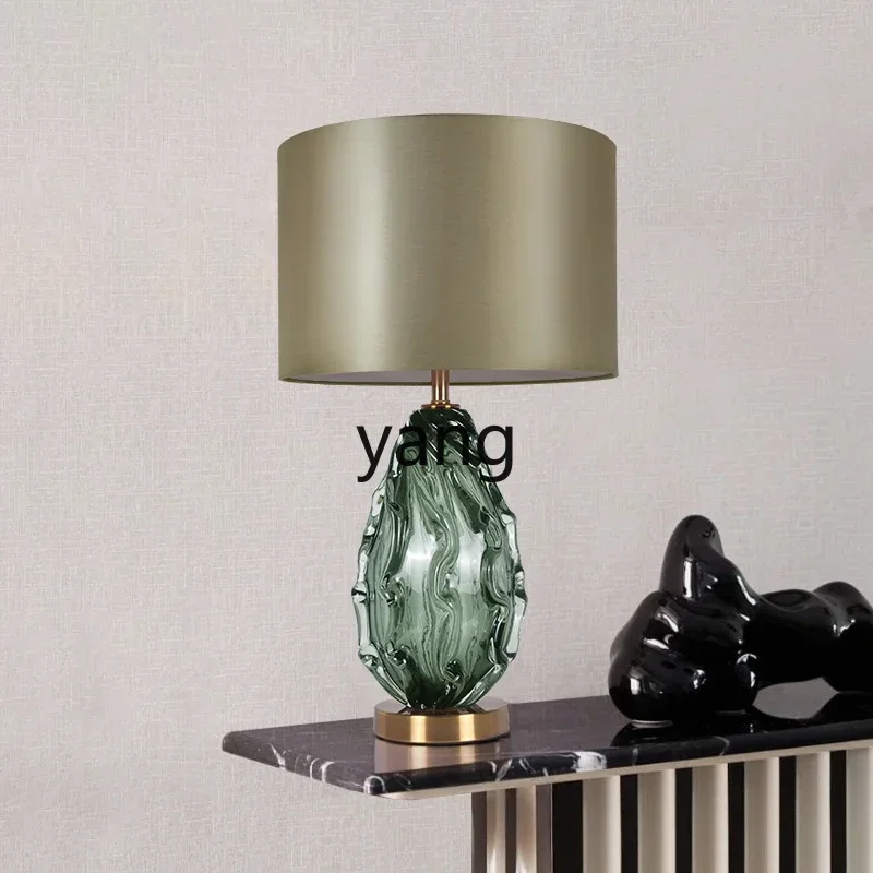 Yjq Modern Simple and Light Luxury Living Room Glass Table Lamp Creative  Bedroom Bedside Study Model Room