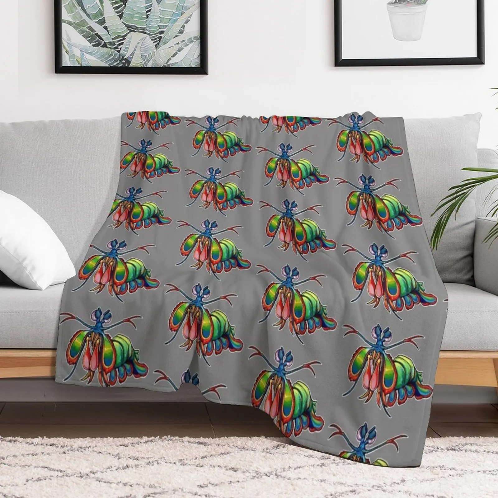 

Mantis shrimp of doom Throw Blanket Blankets Sofas Of Decoration Furrys Blankets