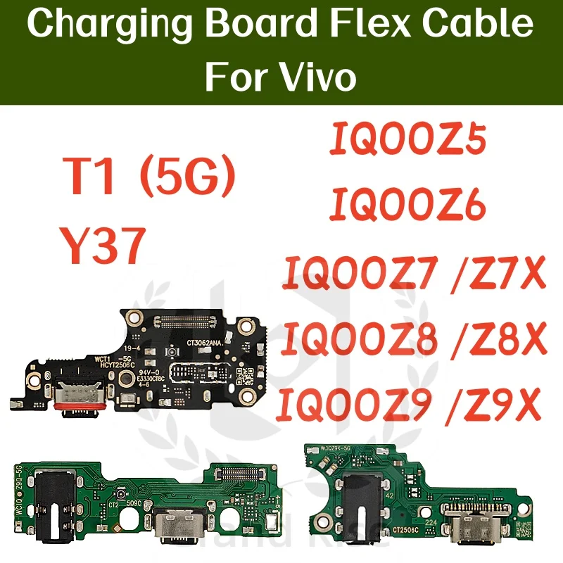 

USB-кабель для зарядки, гибкий кабель для Vivo IQOOZ5 Z6 Z7 Z7X Z8 Z8X Z9 Z9X T1 Y37, разъем порта зарядного устройства для VIVO