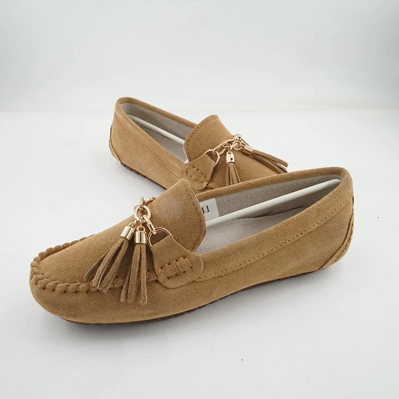 

Летняя обувь, Новое поступление 2024, повседневная женская обувь из натуральной кожи, женские лоферы на нескользящей подошве, мокасины без шнуровки, женские туфли на плоской подошве