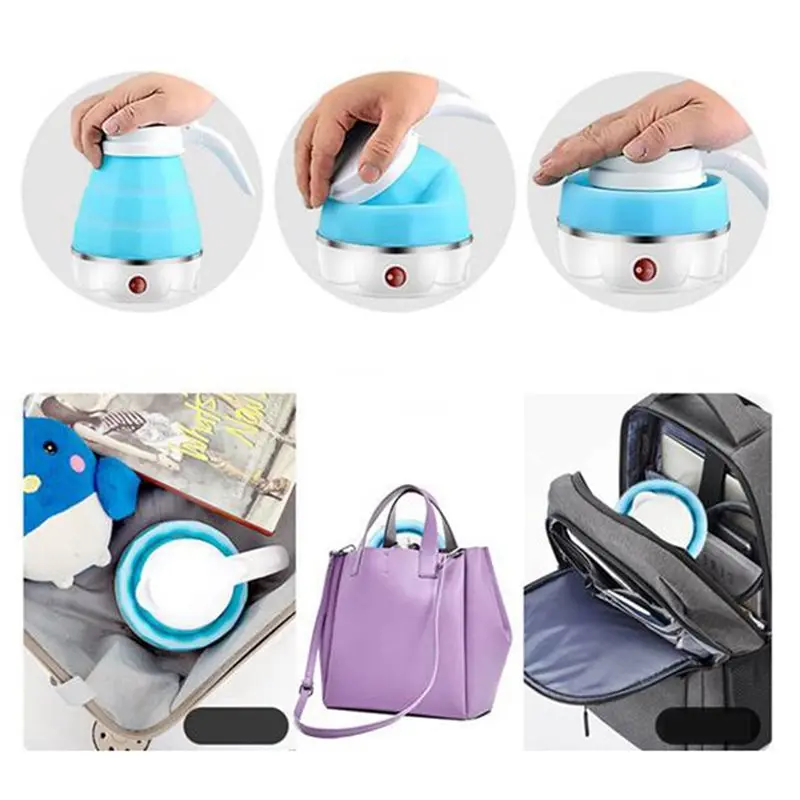 

ABBZ-электрический чайник, портативный электрический чайник, компрессионный электрический чайник, мини-дорожный складной электрический чайник, вилка европейского стандарта