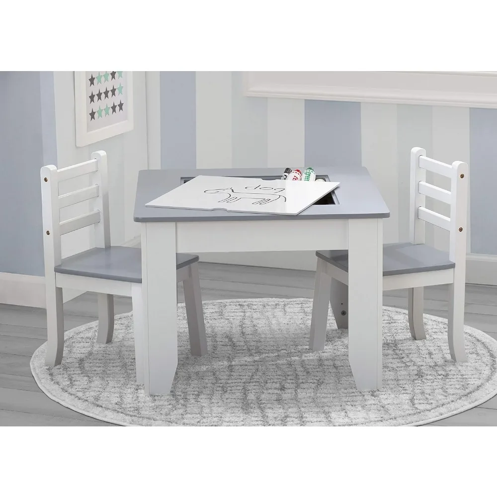 Delta Children Chelsea 3-Piece Table and Chairs Set with Storage