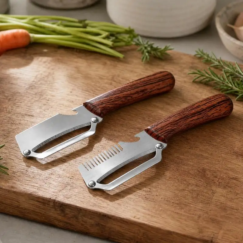 [MOA]2-in-1 3-in-1 Multifunctional Vegetable Peeler With Bottle Opener For Peeling And Slicing Fruits Shredding Scallions[MOA]