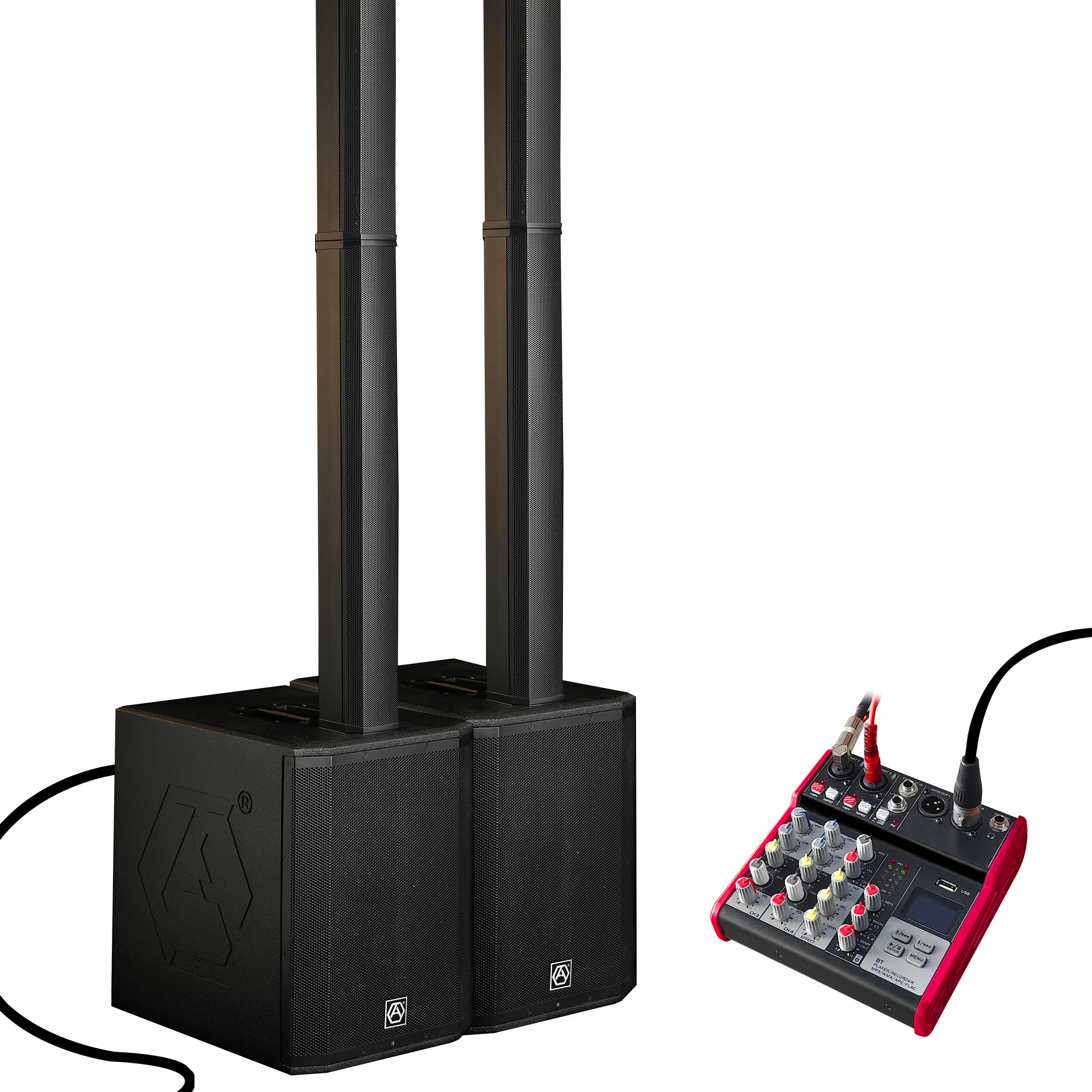 PA System Speaker Audio Mixer Combo Set Home Theater System Speakers