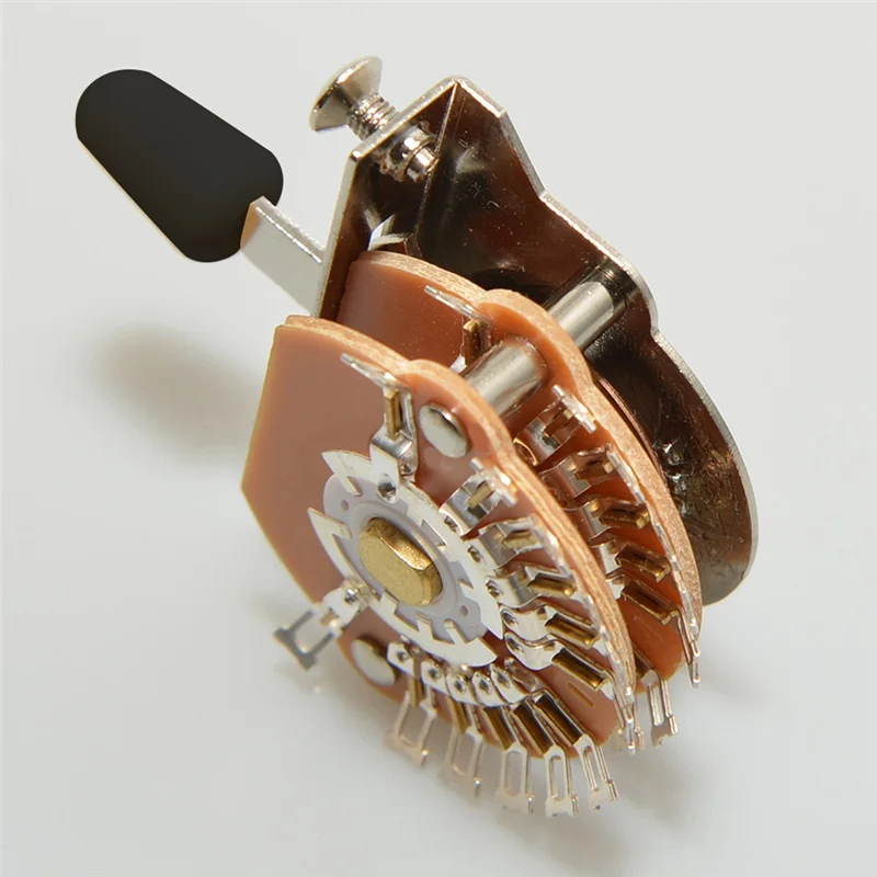 B48B-24 Feet Guitar Pickup Selector Switch Super 4-Pole Double Wafer Fan-Shaped 5 Way For ST/TL Guitars