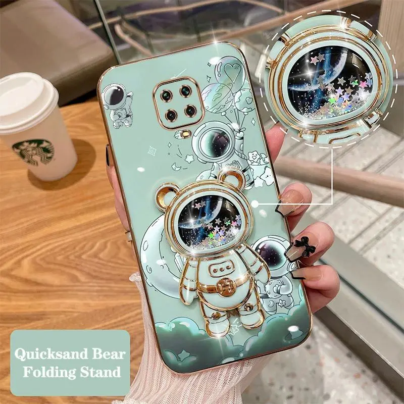 Quicksand Balloon Astronaut Phone Holder Case For Xiaomi Redmi Note 9Pro 4G Shatterproof Protection Redmi Note 9Pro4G Back Cover