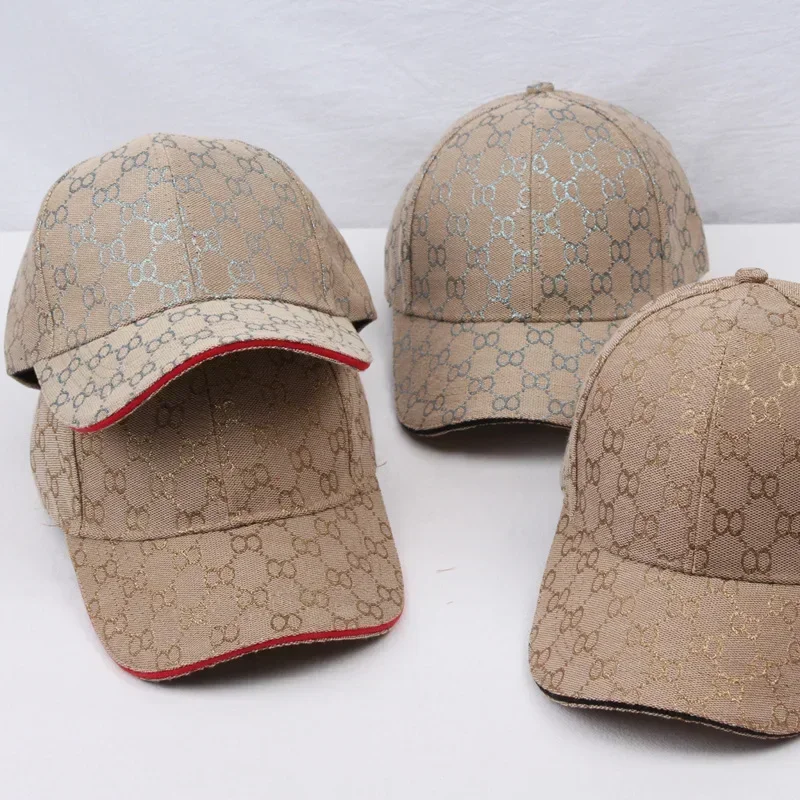 

Baseball cap female Korean version versatile casual cap trendy brand student sunscreen sun hat gold thread curved brim hat male