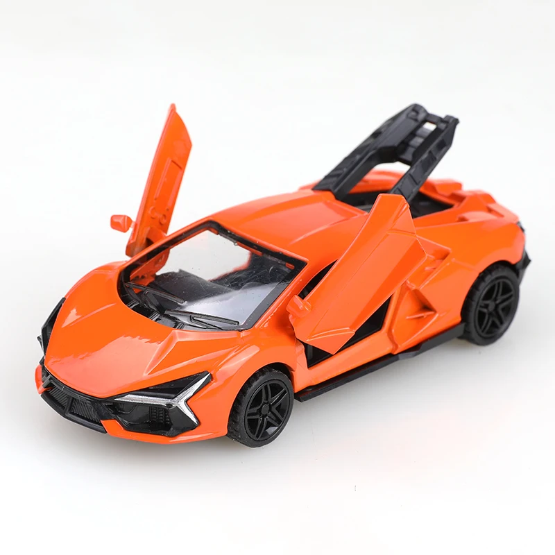Alloy car model, realistic sports car model, children's toy racing car, inertia pull-back, openable doors, small car ornament