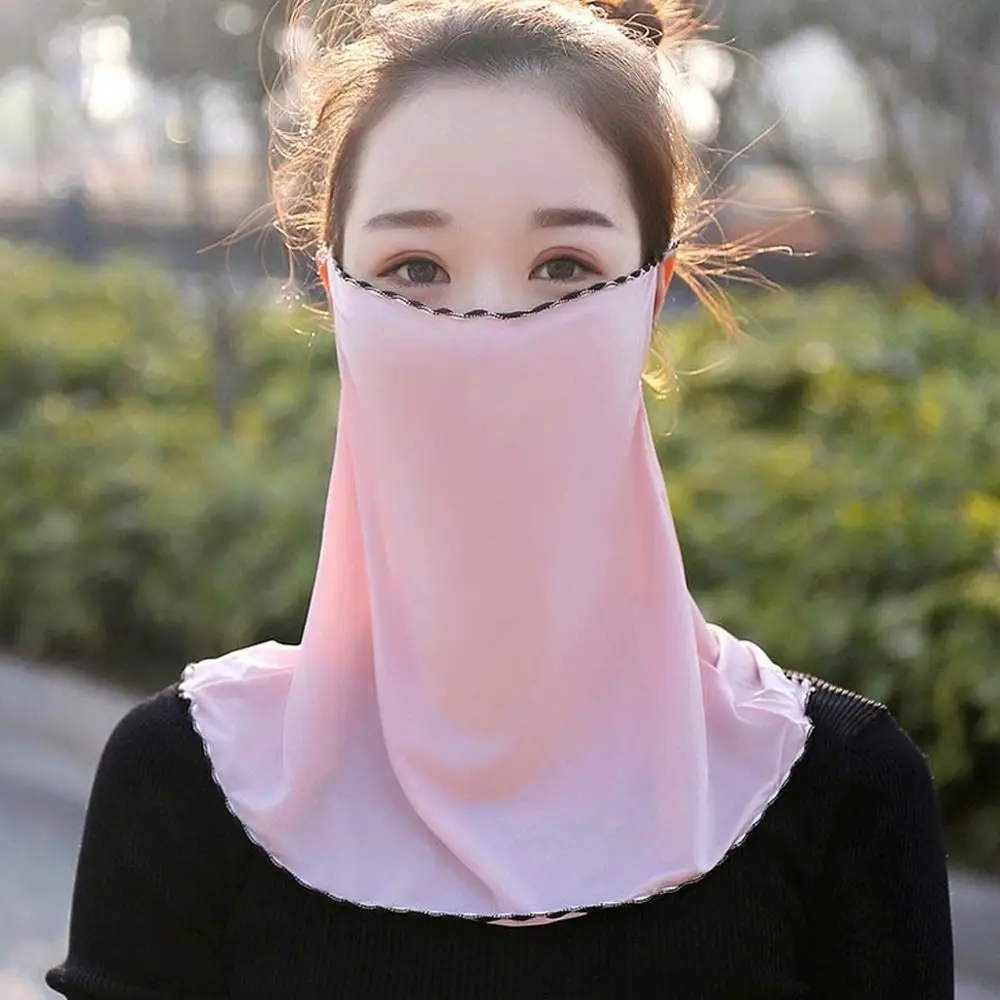 Shield UV Protection Face Scarves With Neck Flap Summer Sunscreen Mask Face Gini Mask Driving Face Mask Womne Neckline Mask