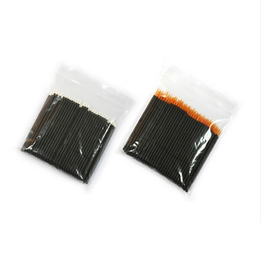 100 個使い捨てアイライナーブラシ薄い先端ワンドアプリケーター液体メイクアップツールアイリップライン溶剤まつげ