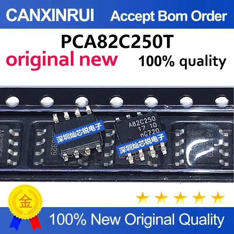 (5-100pieces)Brand new original PCA82C250T A82C250 SMD SOP8 CAN communication interface chip