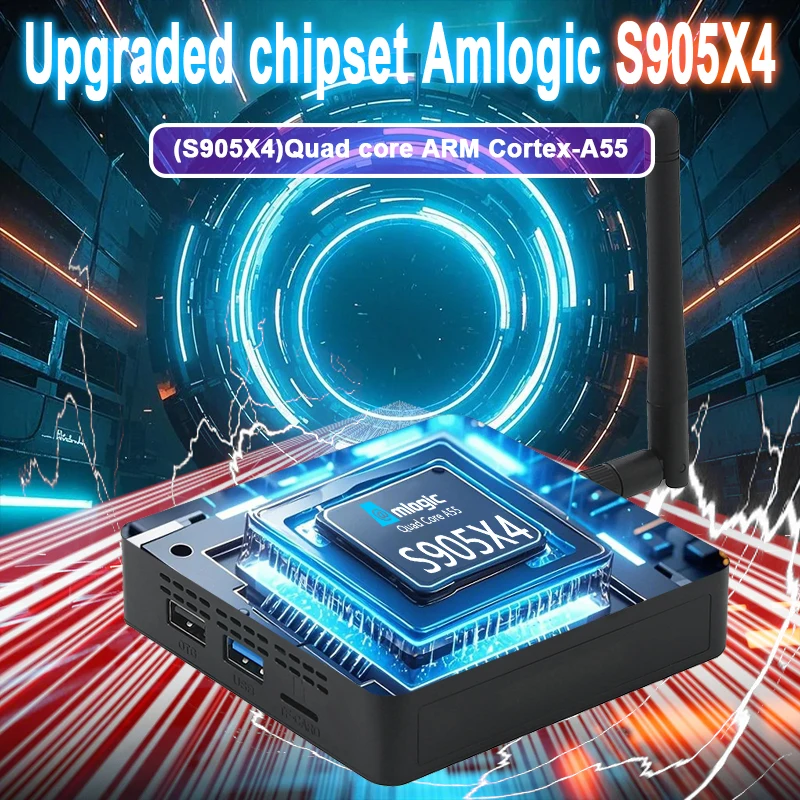 UGOOS TOX3 스마트 TV 박스 안드로이드 11 4GB 32GB Amlogic S905X4 2T2R 듀얼 와이파이 1000M AV1 4K 60fps DLNA 셋톱박스 미디어 플레이어