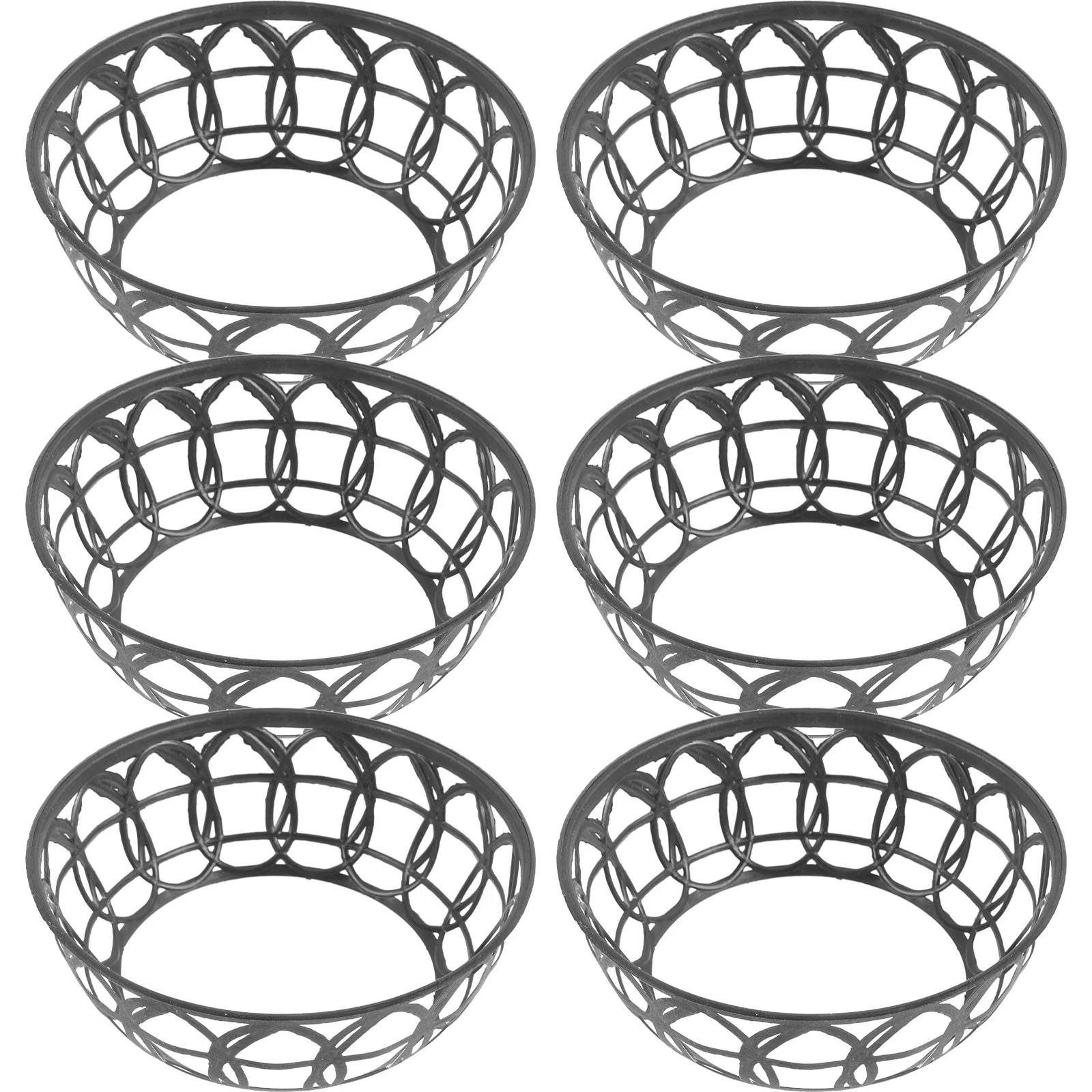 6 Pcs Hat Inner Bowl Bamboo Straw Braided Hoop Wide Eaves Support Plastic Lightweight Portable Practical Farmer